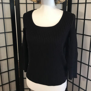 Express black cotton sweater scoop neck